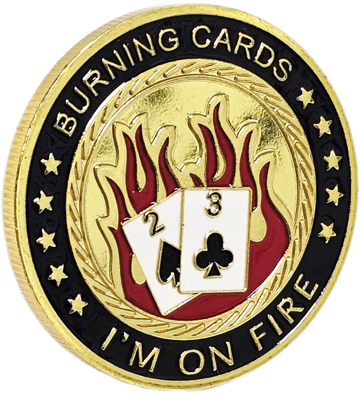 #56 Burning Cards I'm On Fire Metal Guard (Clear Cover Included)