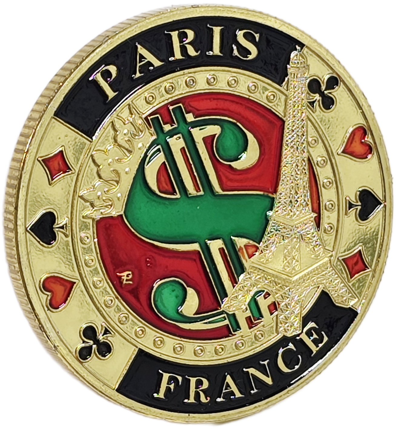 #69 Paris France Red Heart/Money Sign Metal Guard