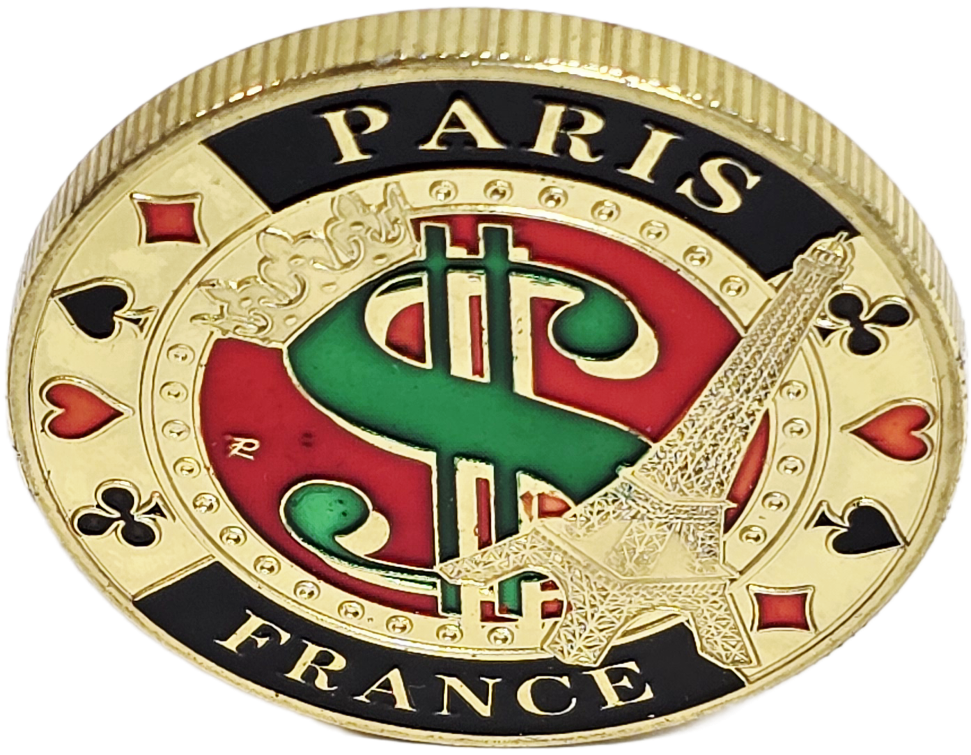 #69 Paris France Red Heart/Money Sign Metal Guard