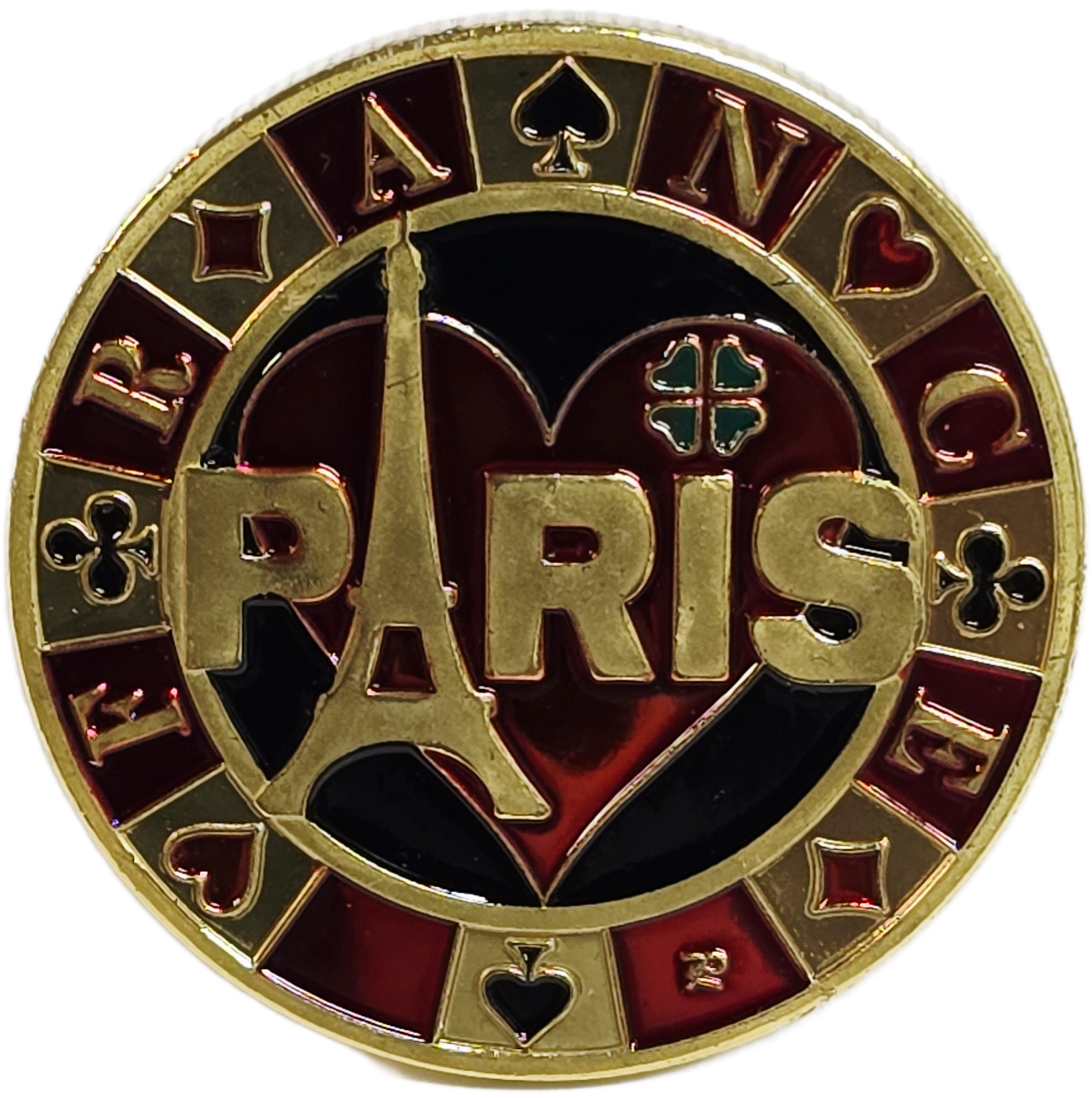 #69 Paris France Red Heart/Money Sign Metal Guard