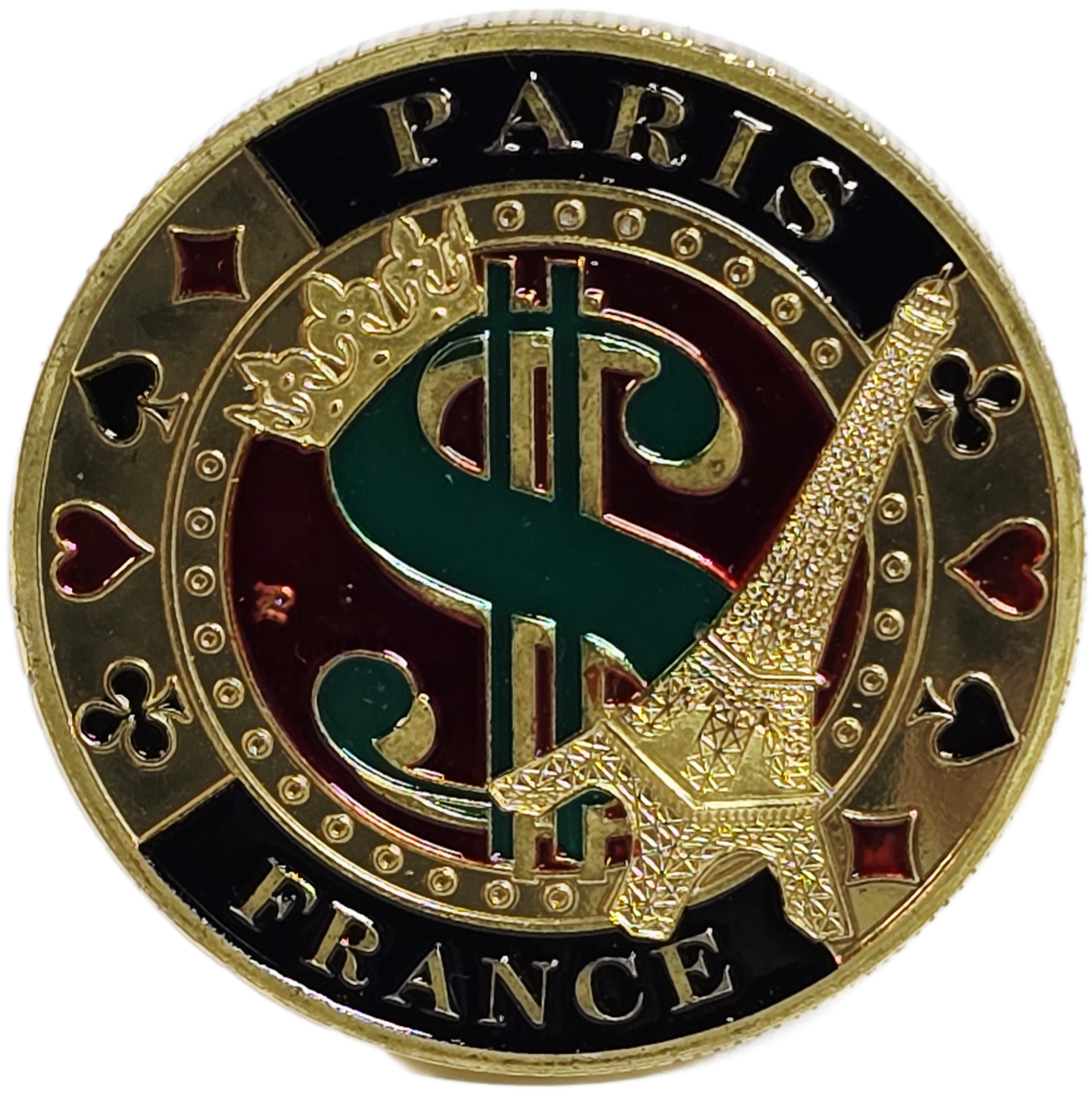 #69 Paris France Red Heart/Money Sign Metal Guard