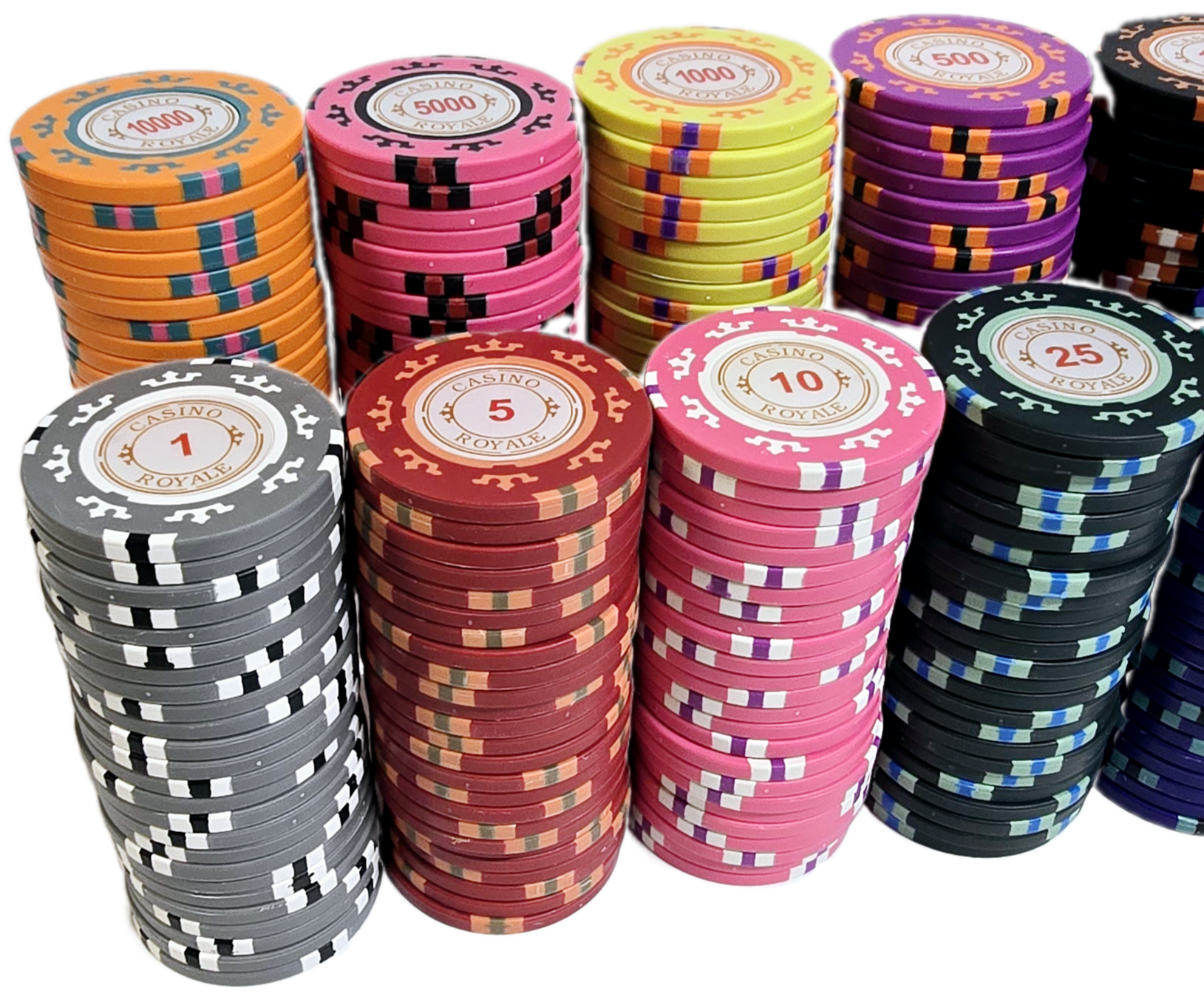 750pc 14g Clay Casino Royale Chip Set-No Case 