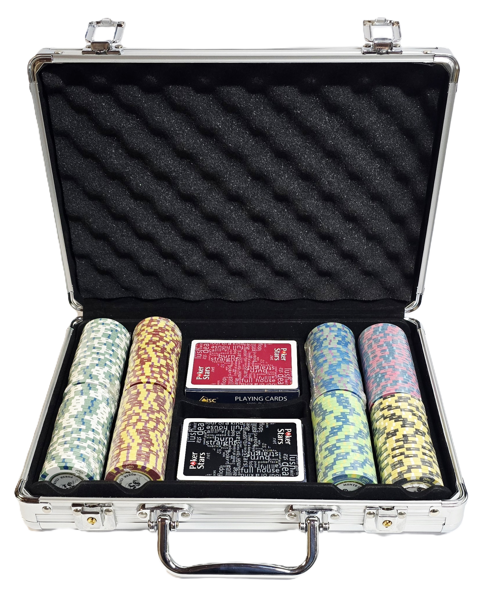 200pc 14g Clay 2-Tone Monte Carlo Chip Set-With Case