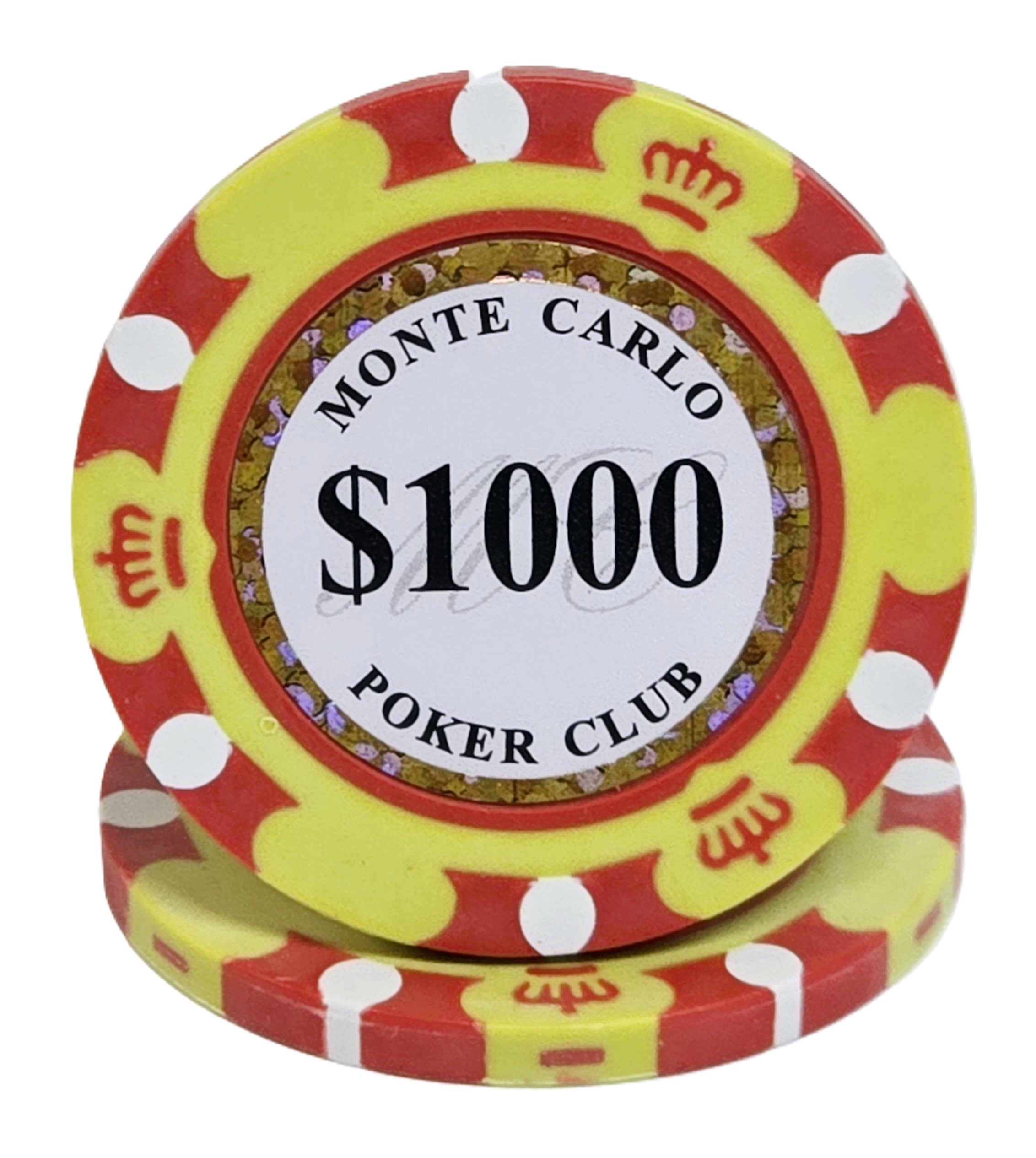 200pc 14g Clay 2-Tone Monte Carlo Chip Set-No Case