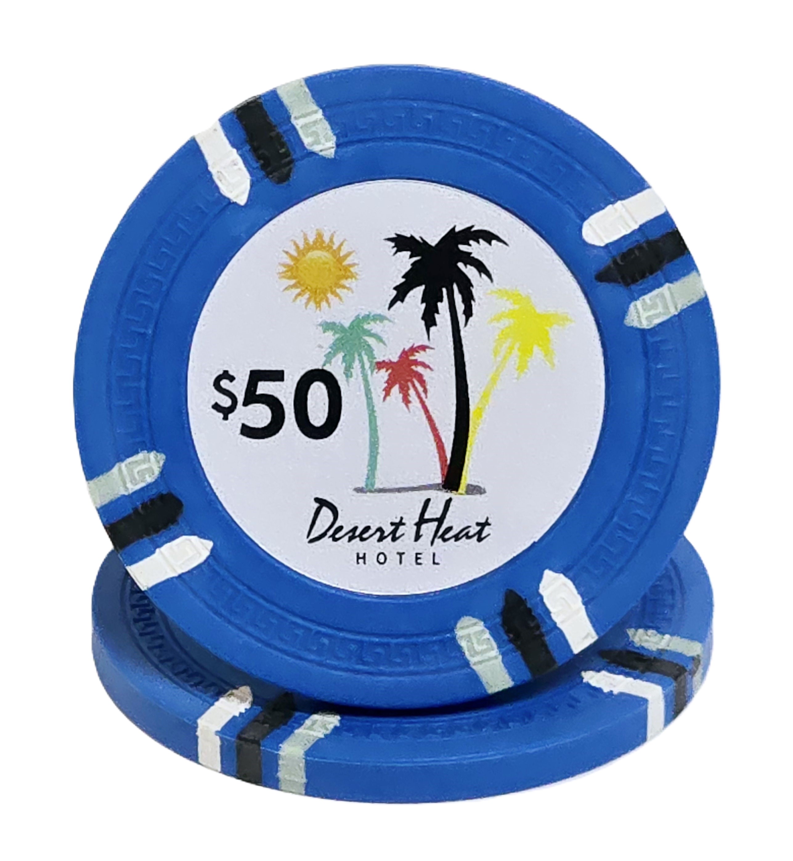 300pc 14g Clay Desert Heat Chip Set-With Case