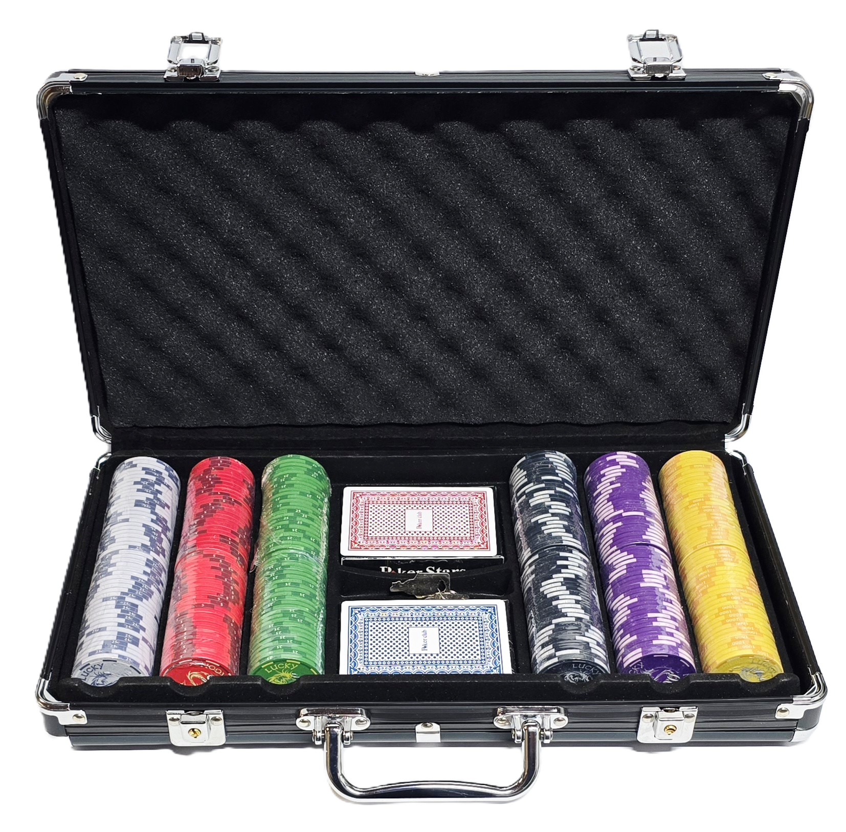300pc 10g Ceramic Lucky dragon Chip Set-With Case