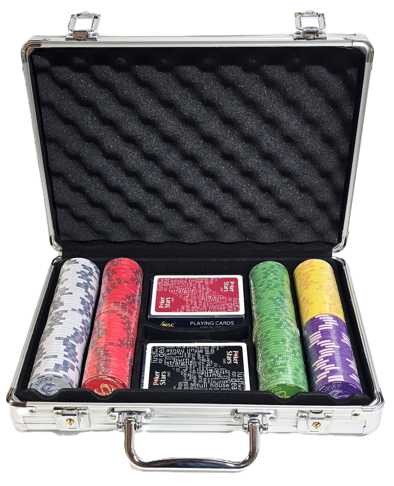 200pc 10g Ceramic Lucky Dragon Chip Set-With Case