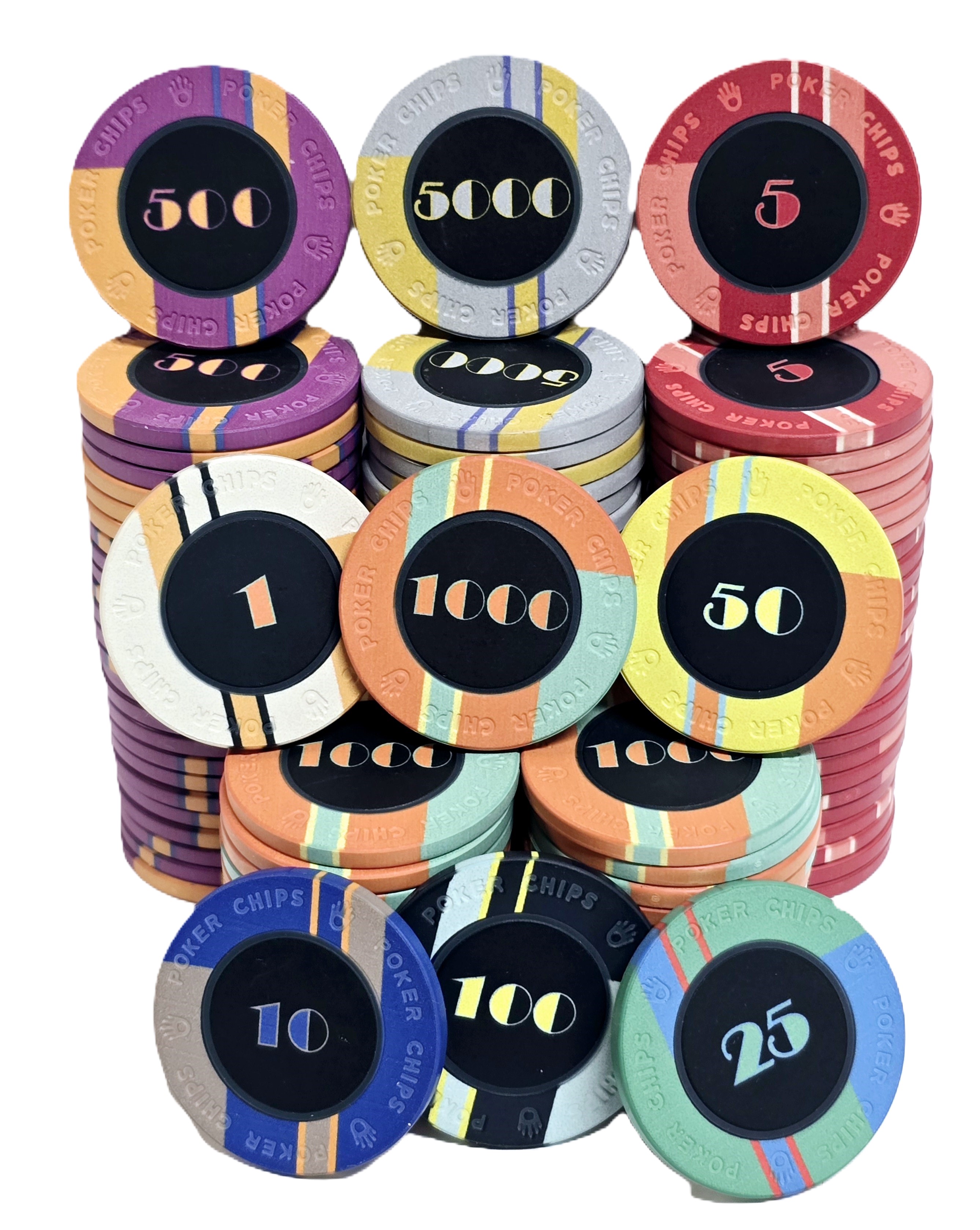 300pc 10g Ceramic EPT Chip Set-Chips Only 