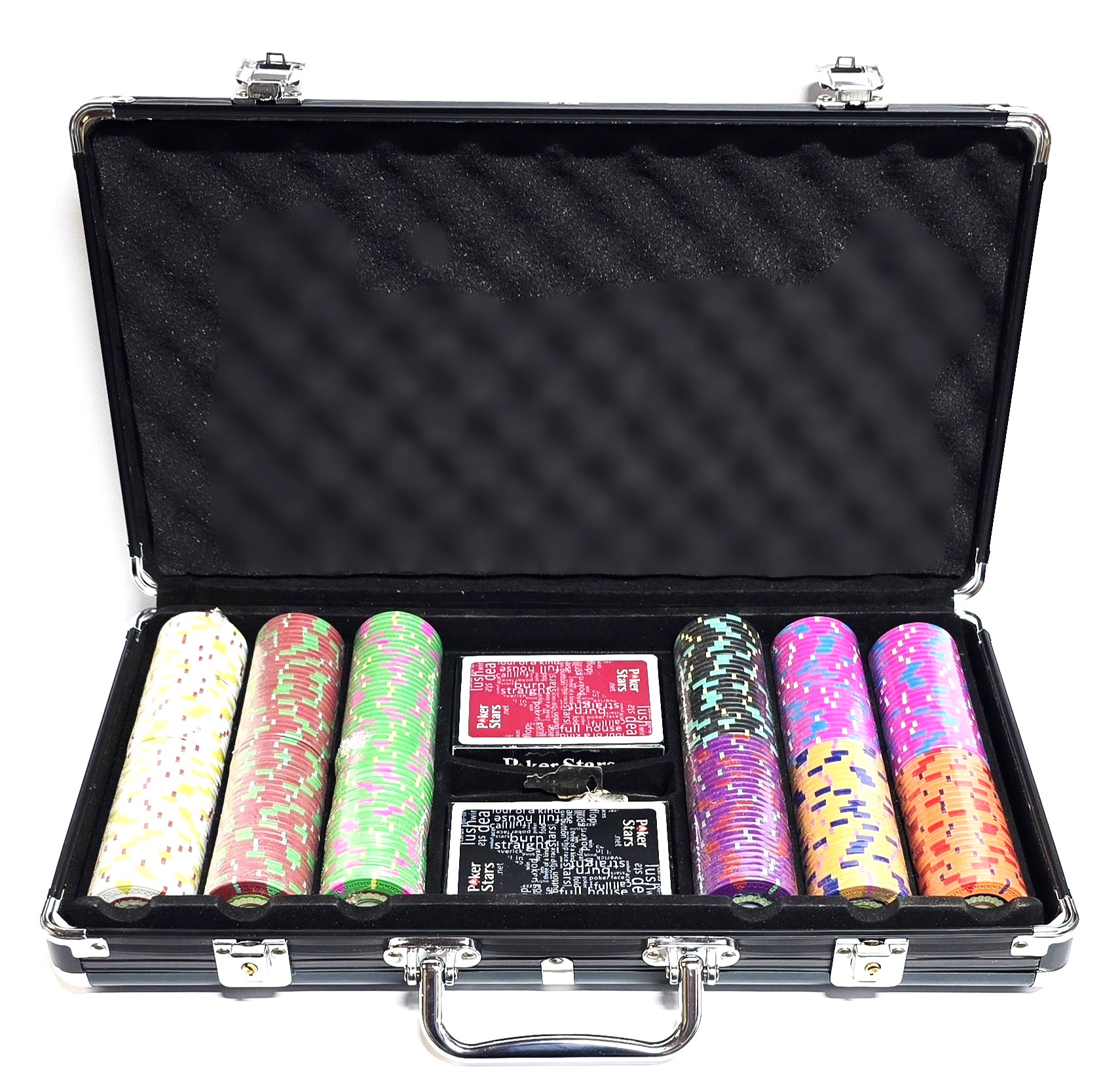 300pc 14g Designer Clay Chip Set-With Case 