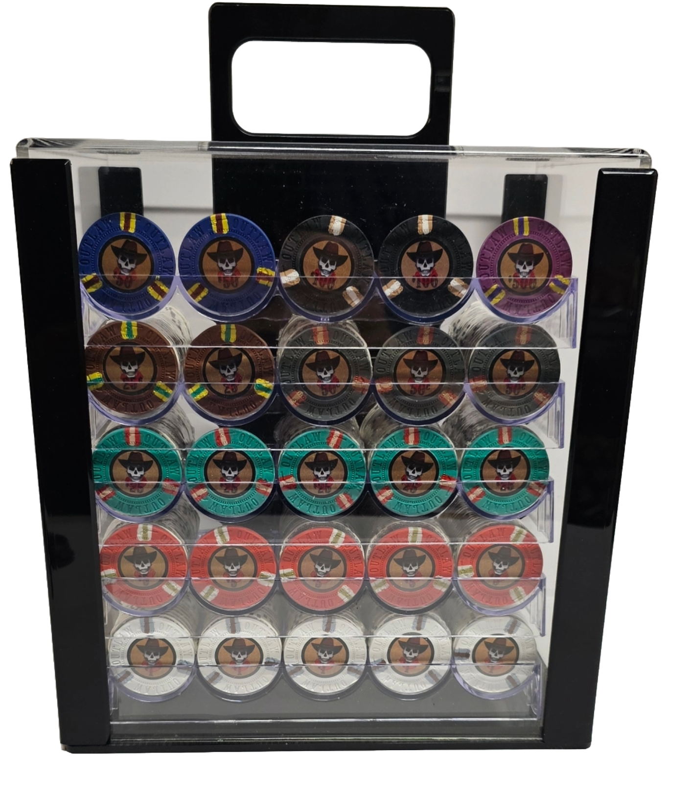 1000pc 13.5g Clay Outlaw Chip Set-With Case