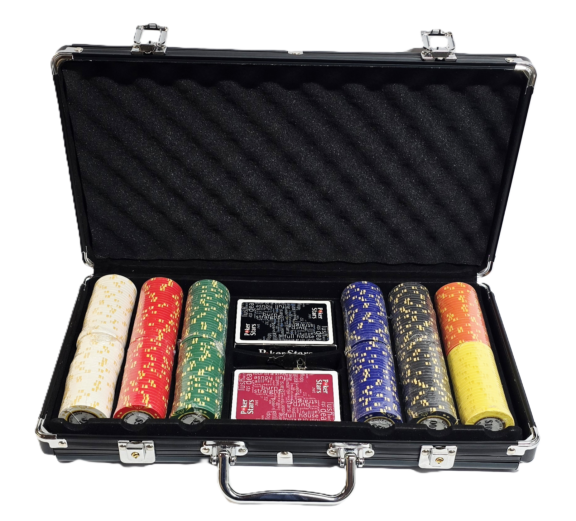 300pc 14g Clay Diamond Monte Carlo Chip Set-With Case