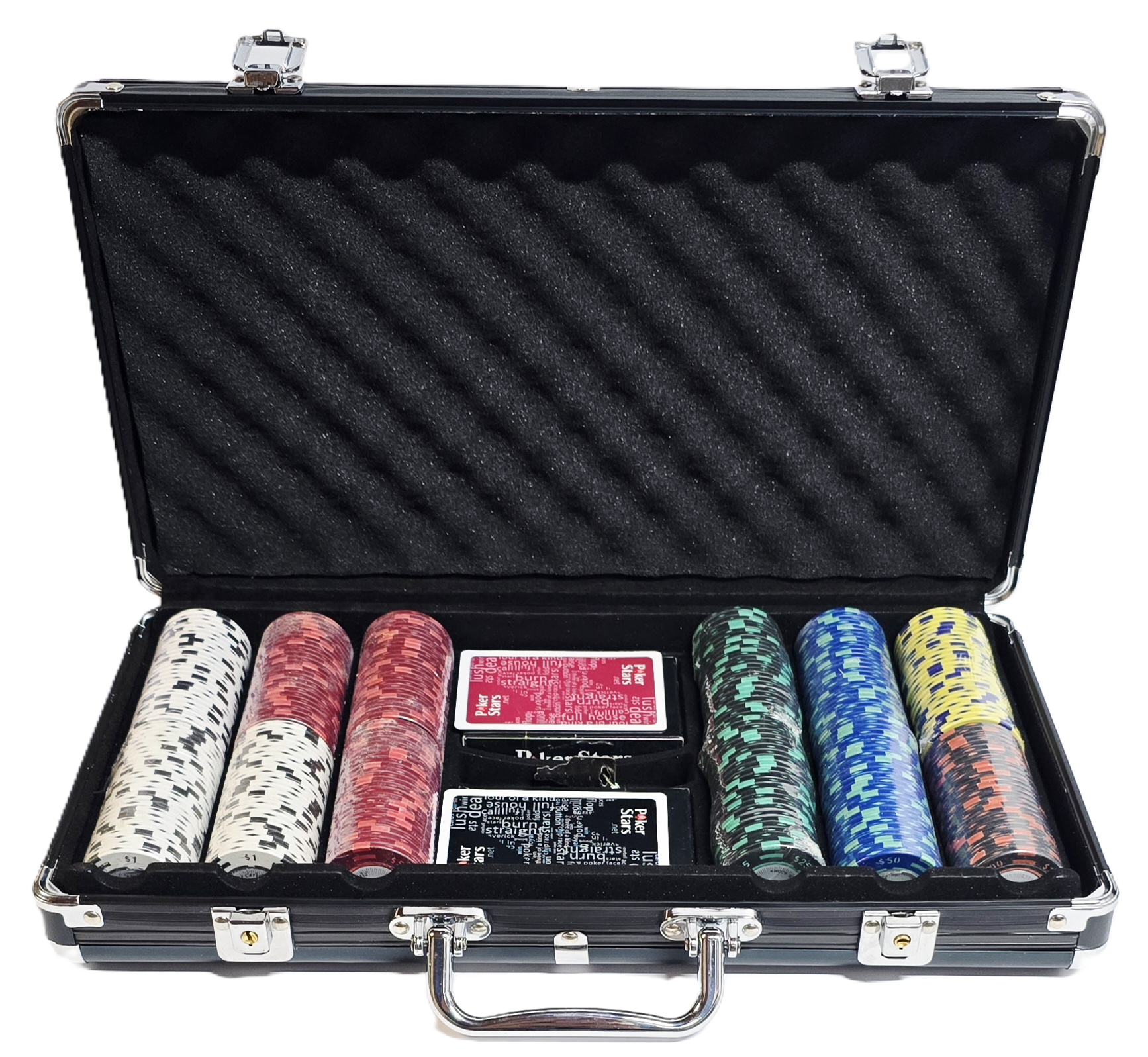 300pc 2-Tone Monte Carlo Chip Set-With Case