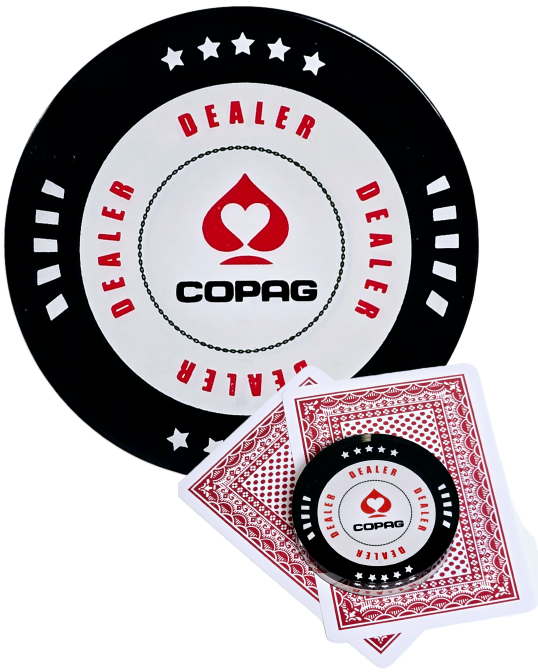 2" Diameter Acrylic Copag Dealer Button