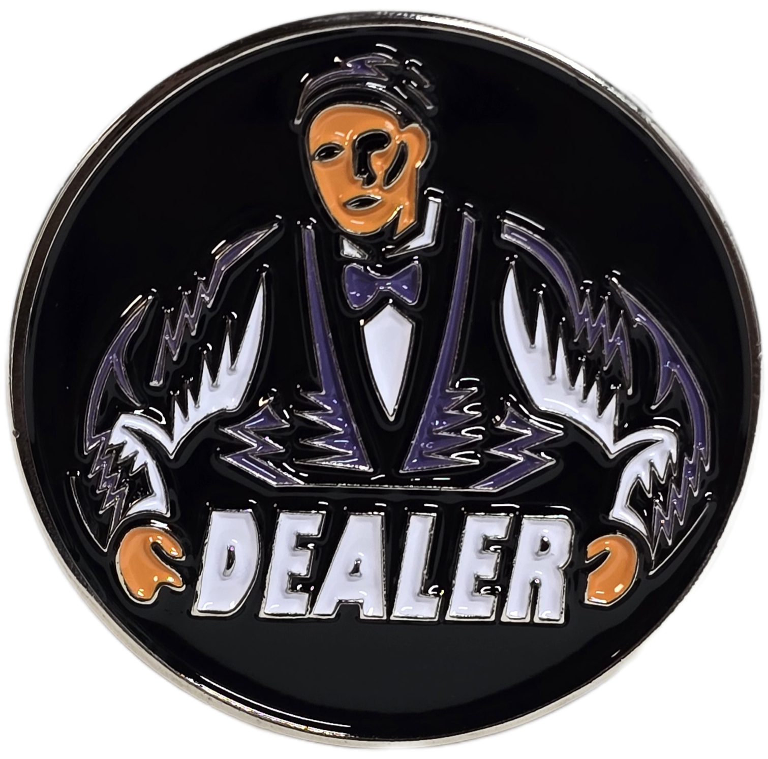 Metal Dealer Button - 2 Sided