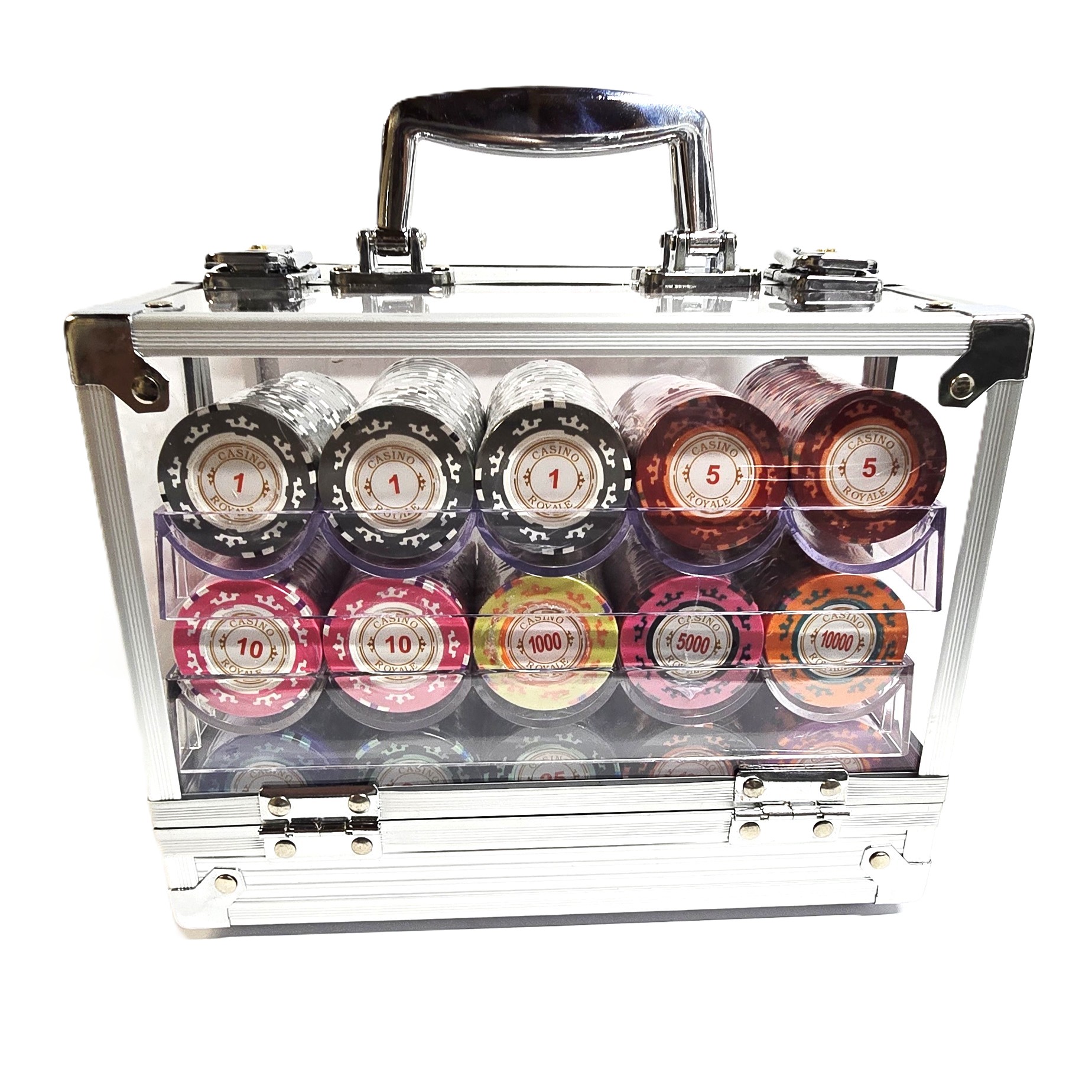 600pc 14g Clay Casino Royale Chip Set-With Case   