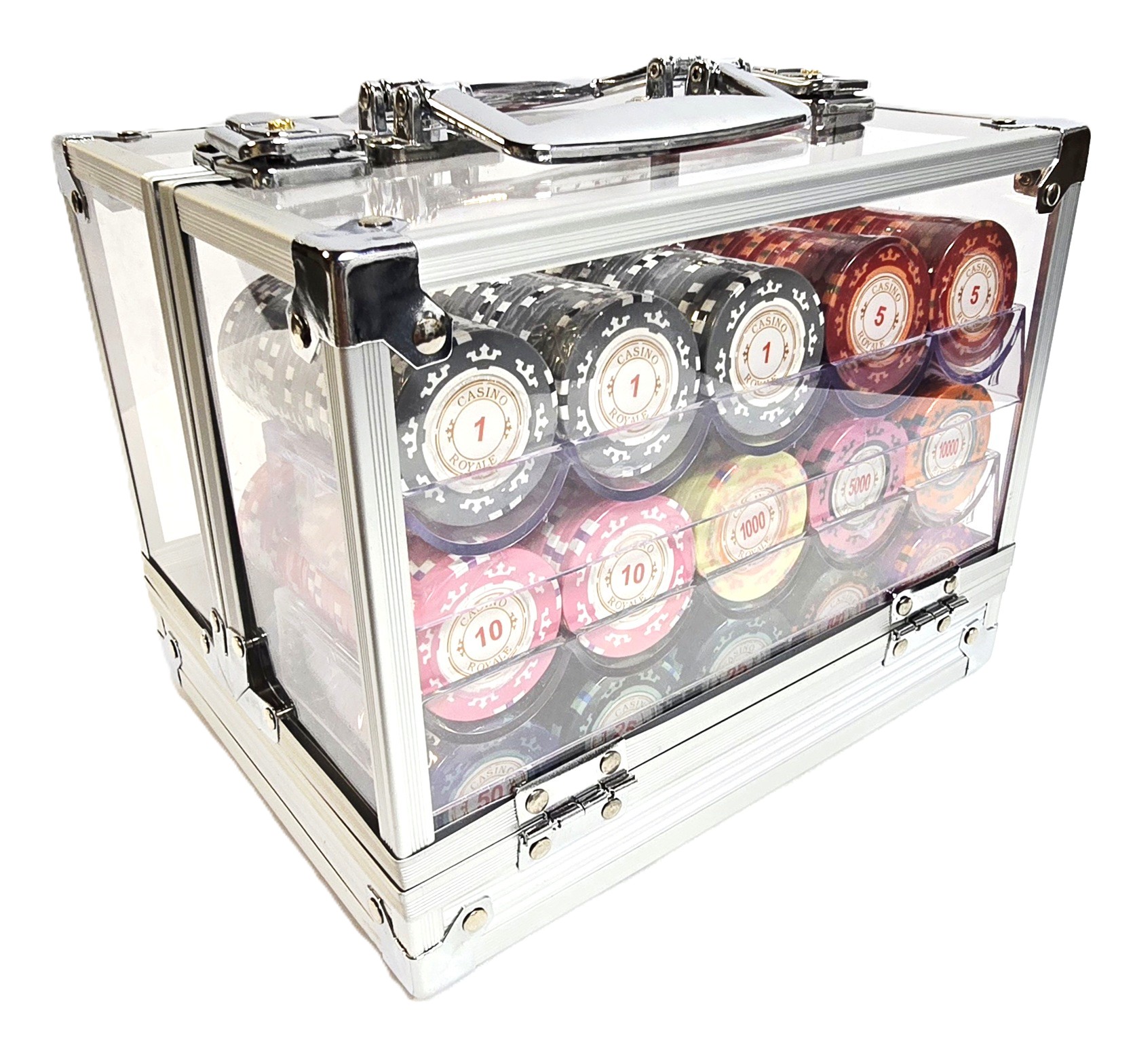 600pc 14g Clay Casino Royale Chip Set-With Case   