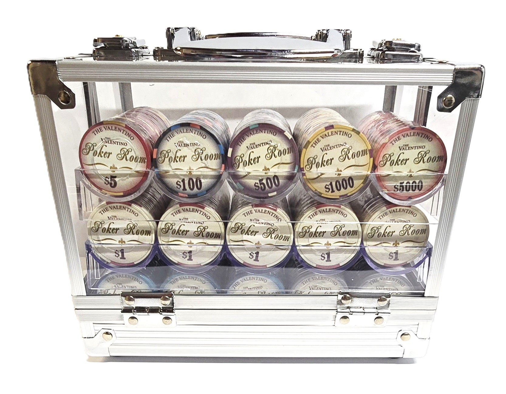 600pc 10g Ceramic Valentino Chip Set-With Case