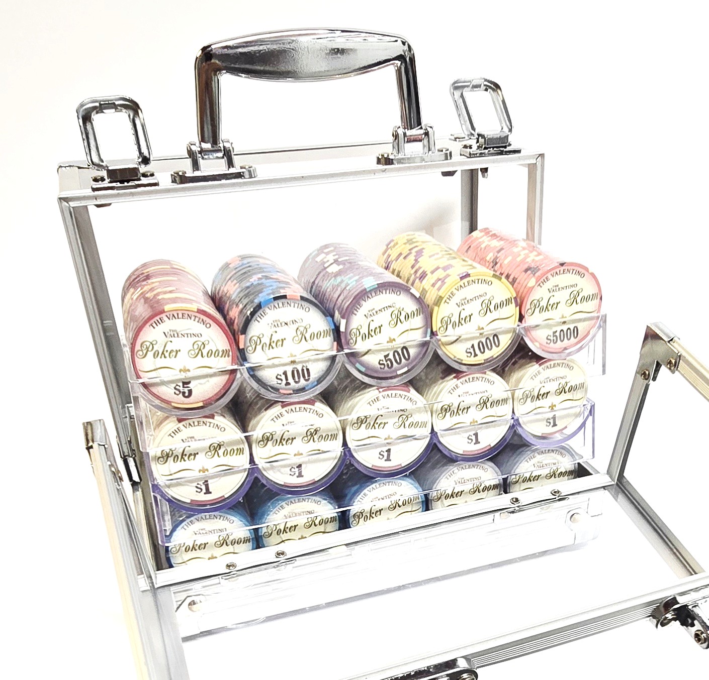 600pc 10g Ceramic Valentino Chip Set-With Case