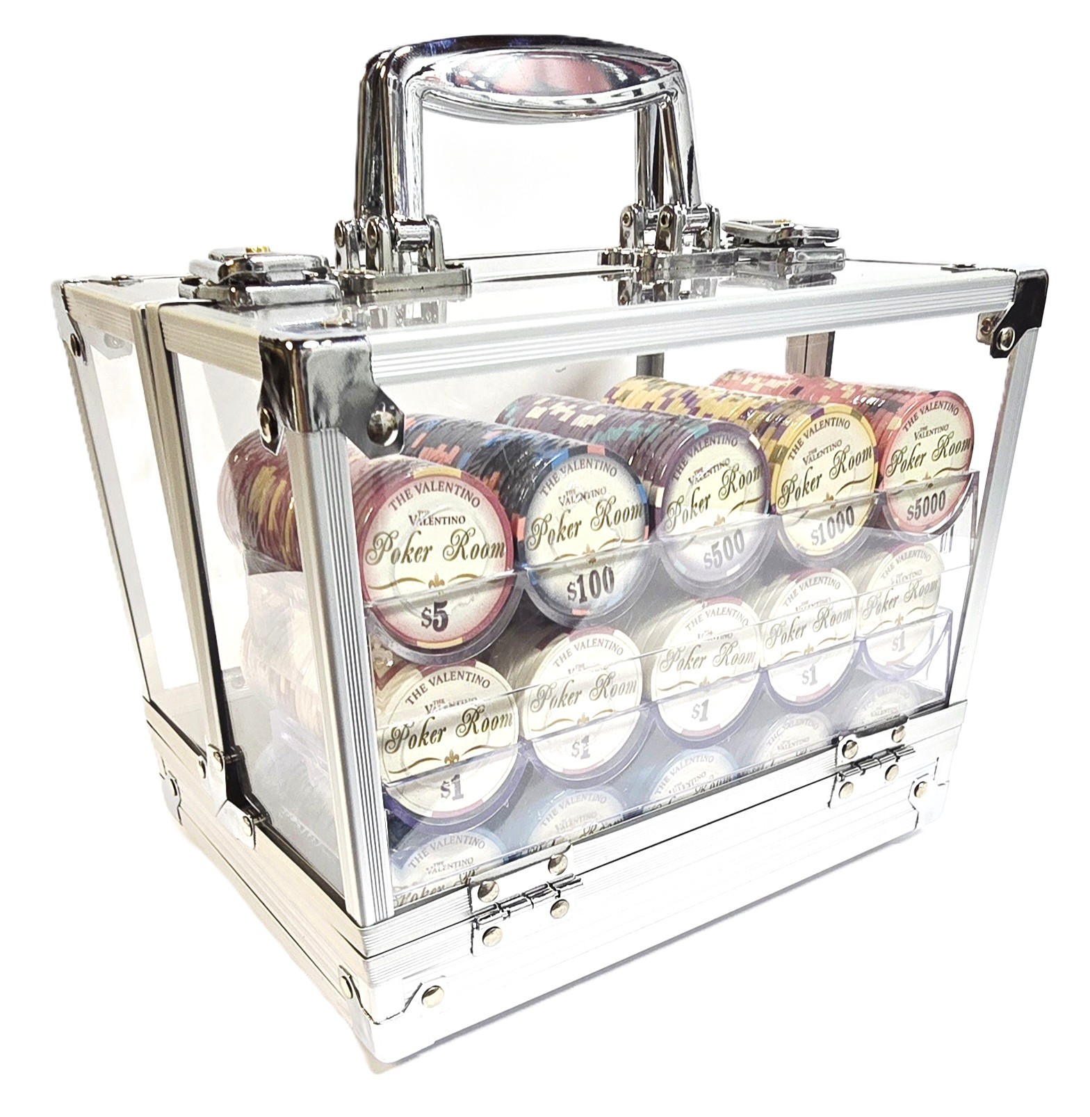600pc 10g Ceramic Valentino Chip Set-With Case