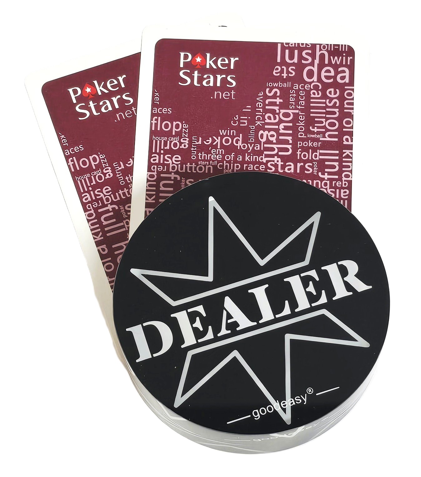 3" Diameter Acrylic Dealer Button - Black Face