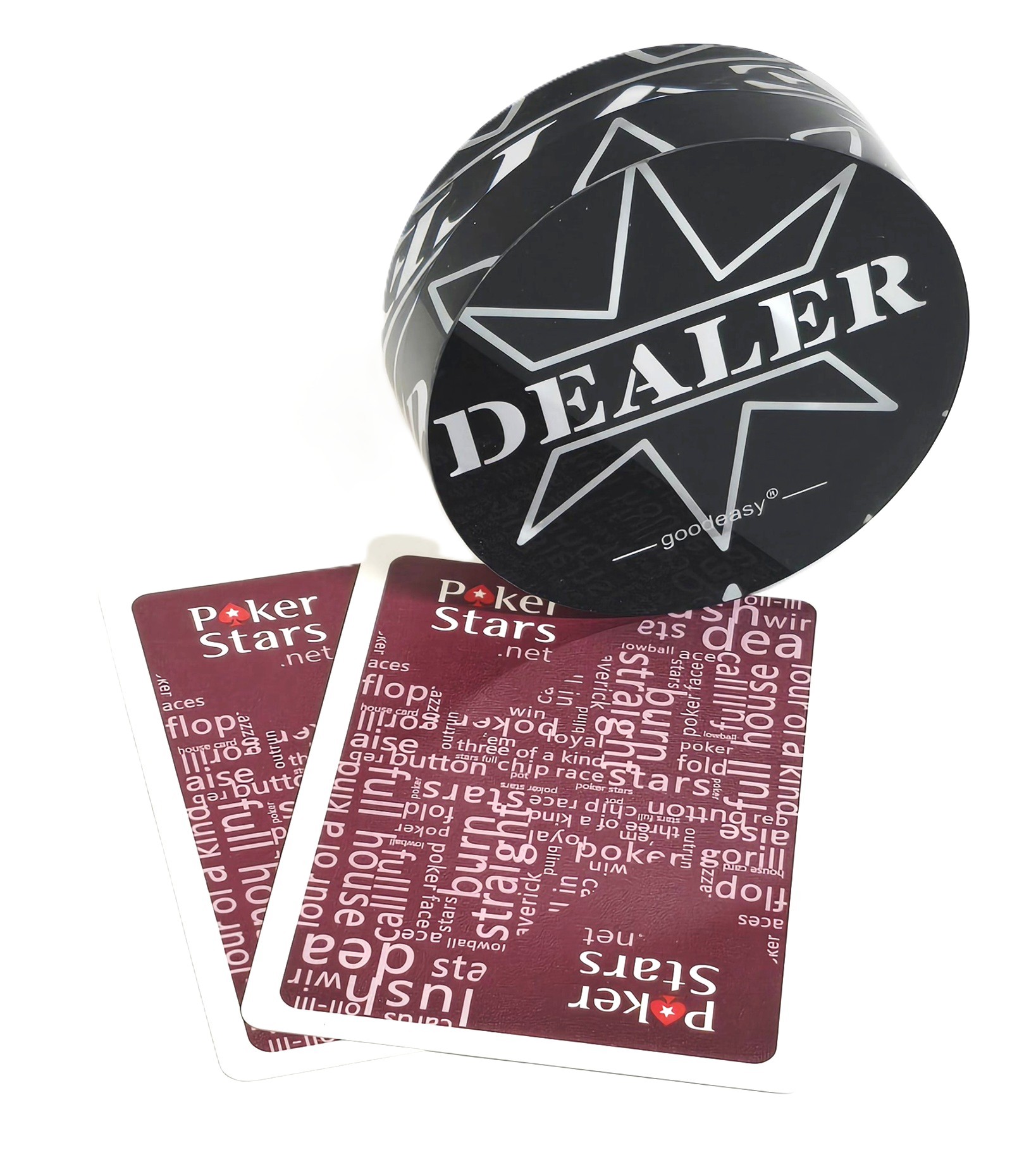 3" Diameter Acrylic Dealer Button - Black Face