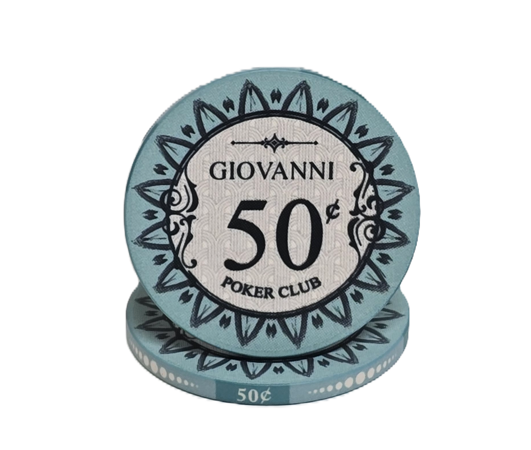 $0.50 Light Blue Giovanni Ceramic 