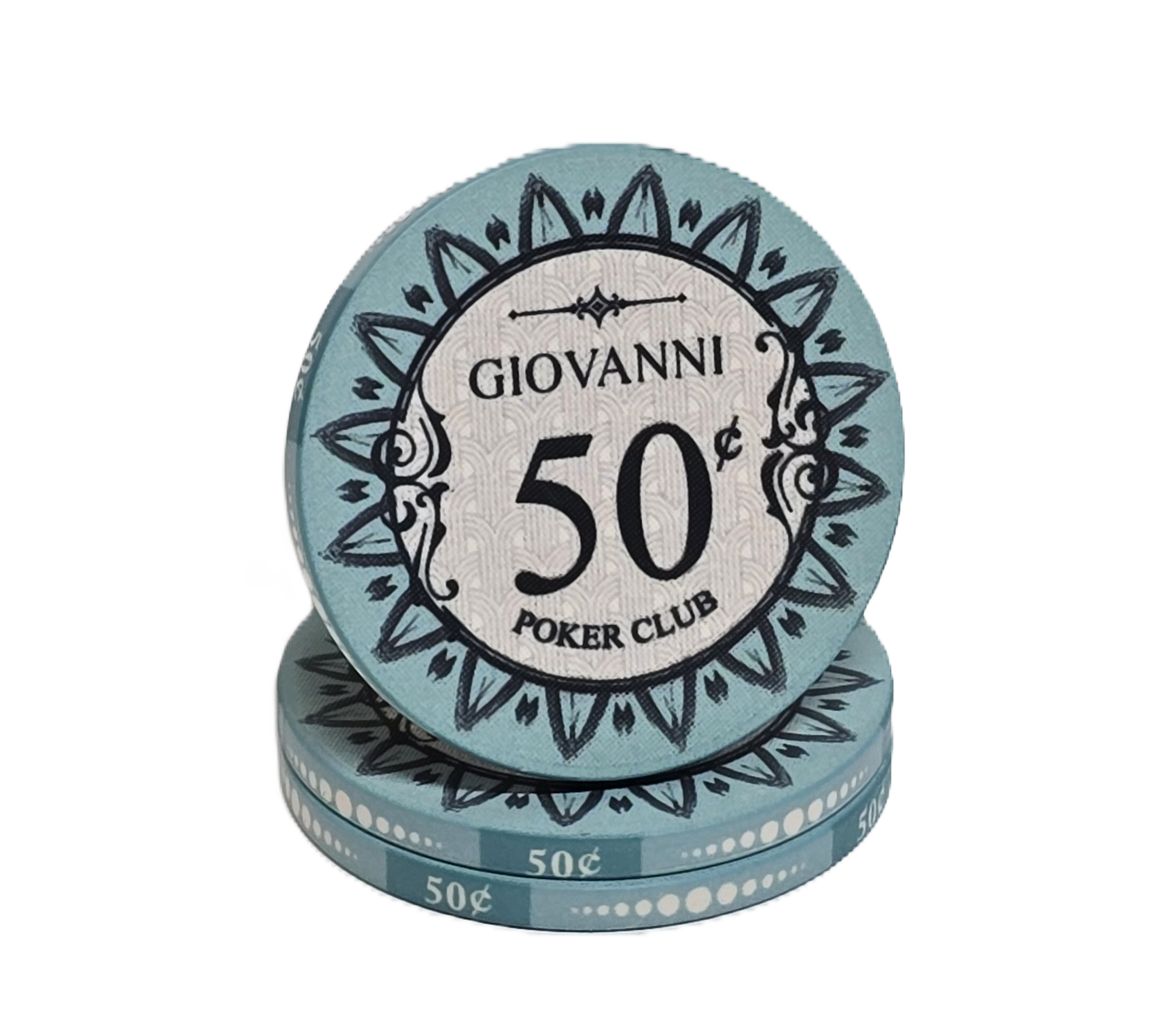 $0.50 Light Blue Giovanni Ceramic 