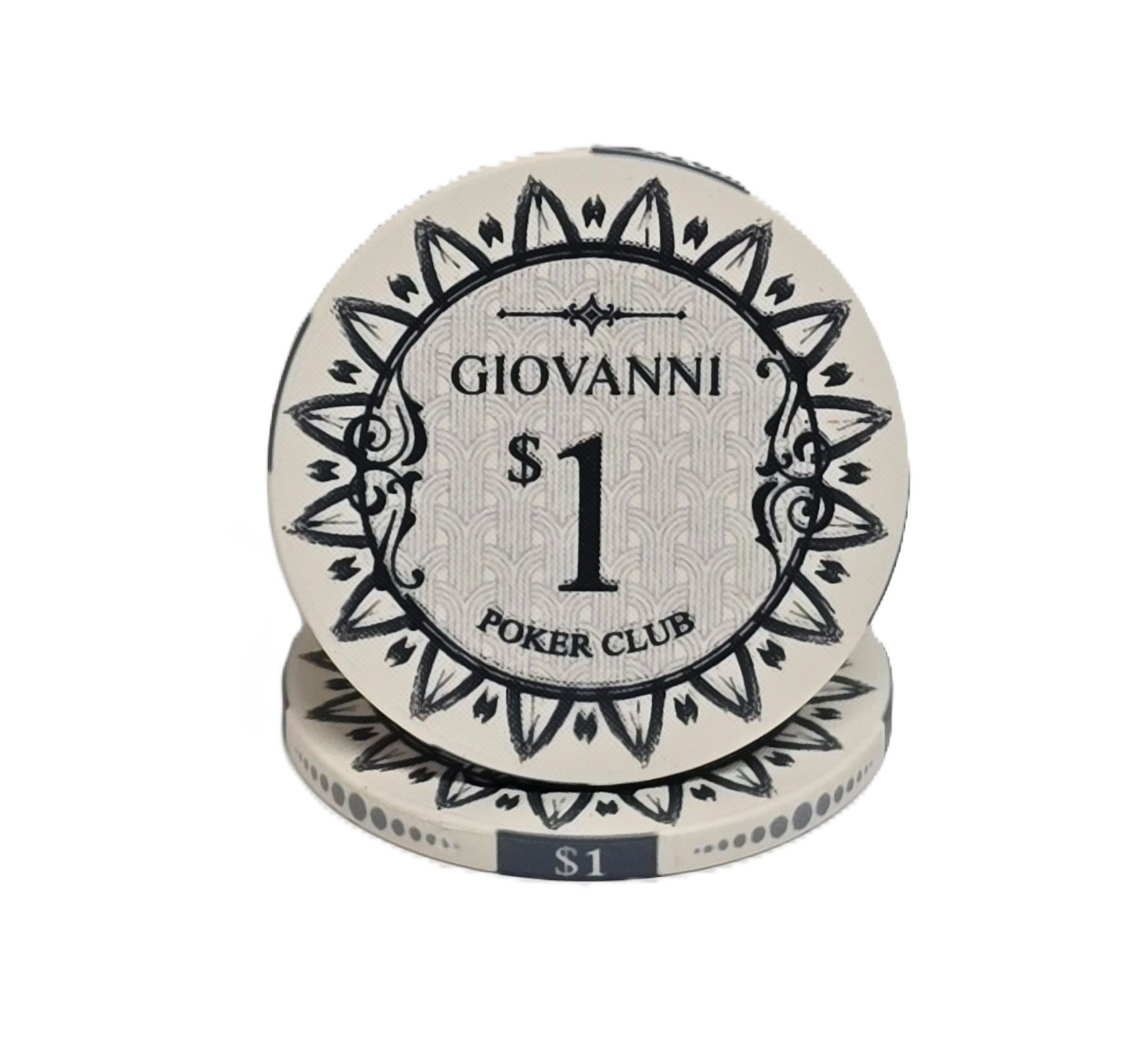 $1 White Giovanni Ceramic