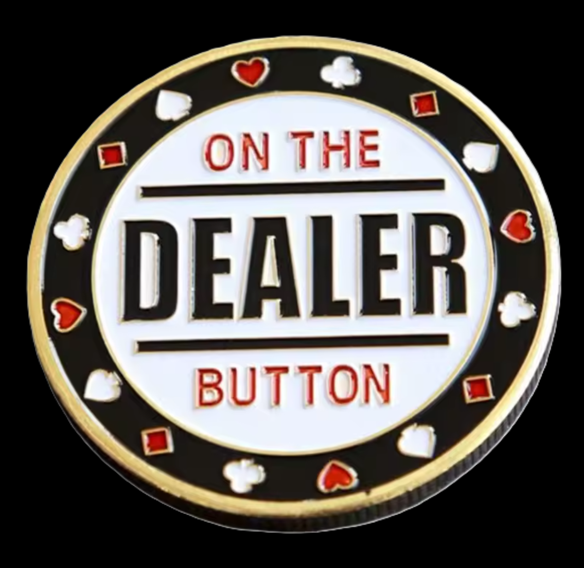 #23 On The Button Dealer Metal Guard (Clear Cover Included)