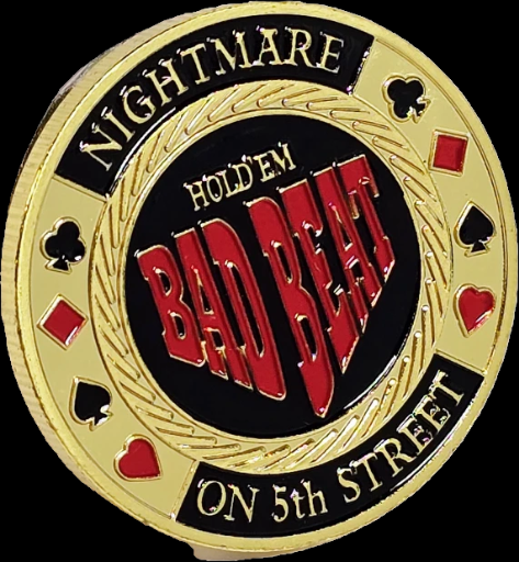 #20 Bad Beat Metal Card Guard (Clear Cover Included)