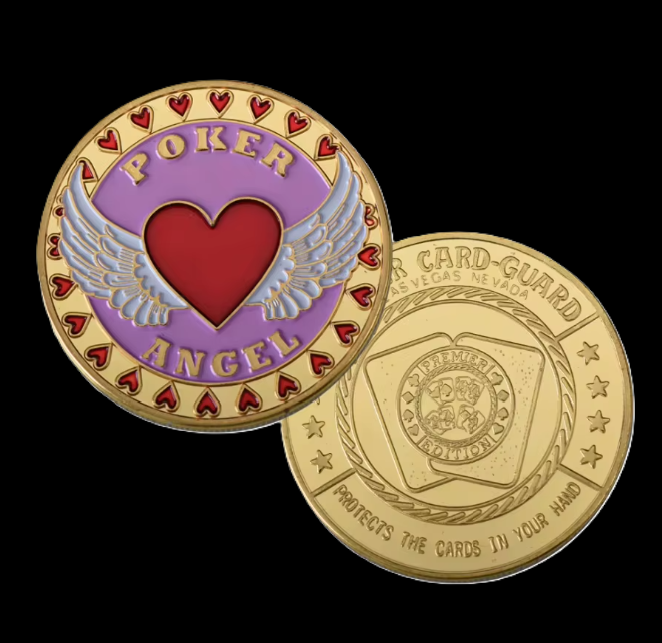 #27 Poker Angel Metal Card Guard (Clear Cover Included)