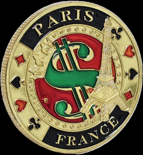 #69 Paris France Red Heart/Money Sign Metal Guard