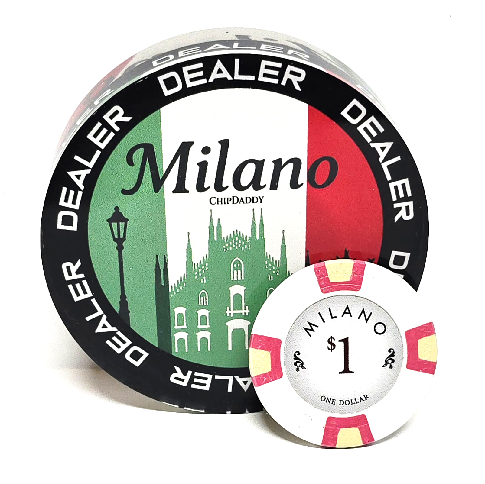 3" Diameter Acrylic Milano Dealer Button