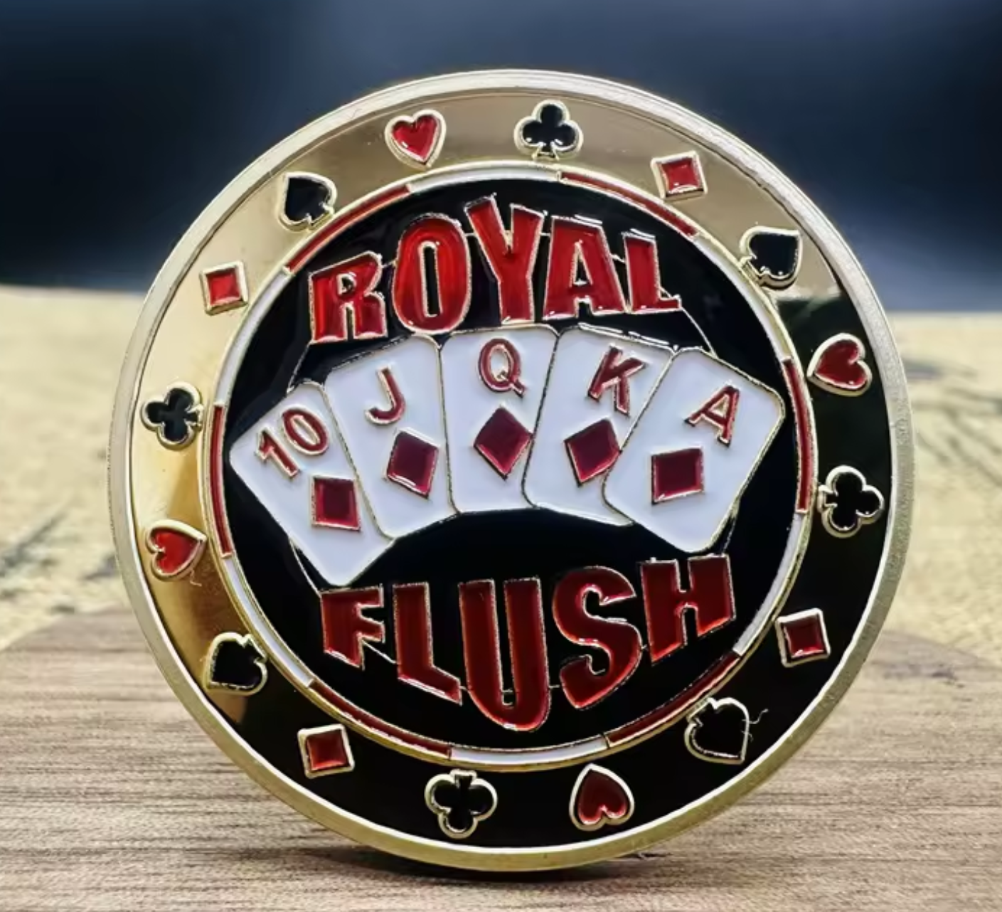 #13 Royal Flush Metal Card Guard (Clear Cover Included)