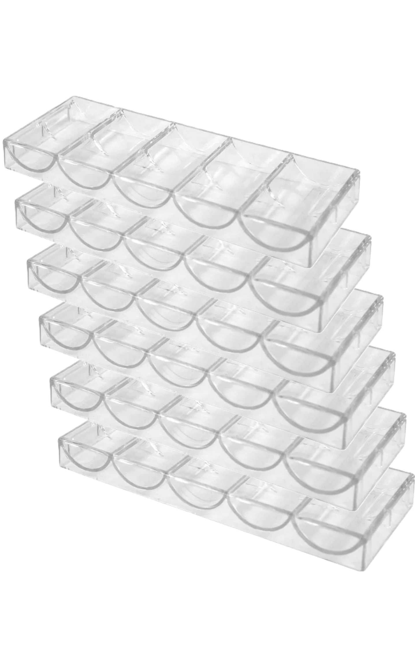 (10) Clear Acrylic Chip Trays 10pc 