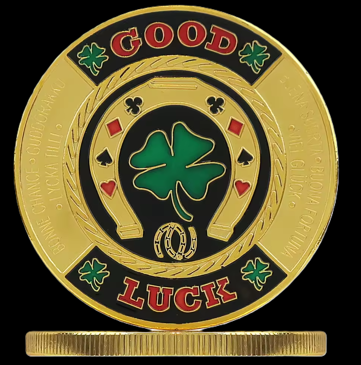 #8 Good Luck Metal Card Guard (Clear Cover Included)