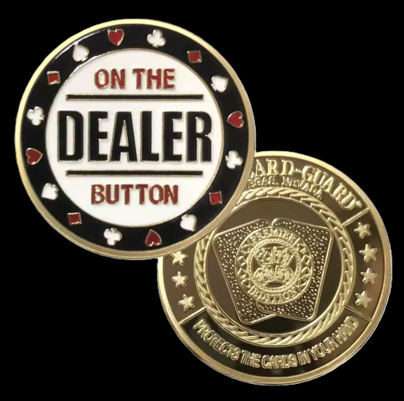#23 On The Button Dealer Metal Guard (Clear Cover Included)