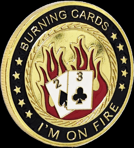 #56 Burning Cards I'm On Fire Metal Guard (Clear Cover Included)