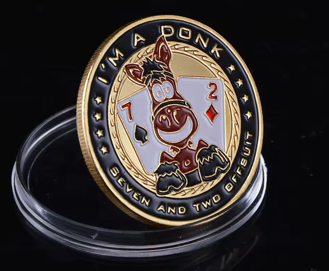 #32 I'm A Donk Metal Card Guard