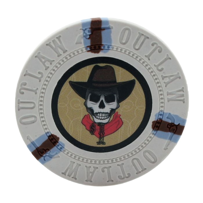 (25) $1 (White) 13g Clay Poker Chips