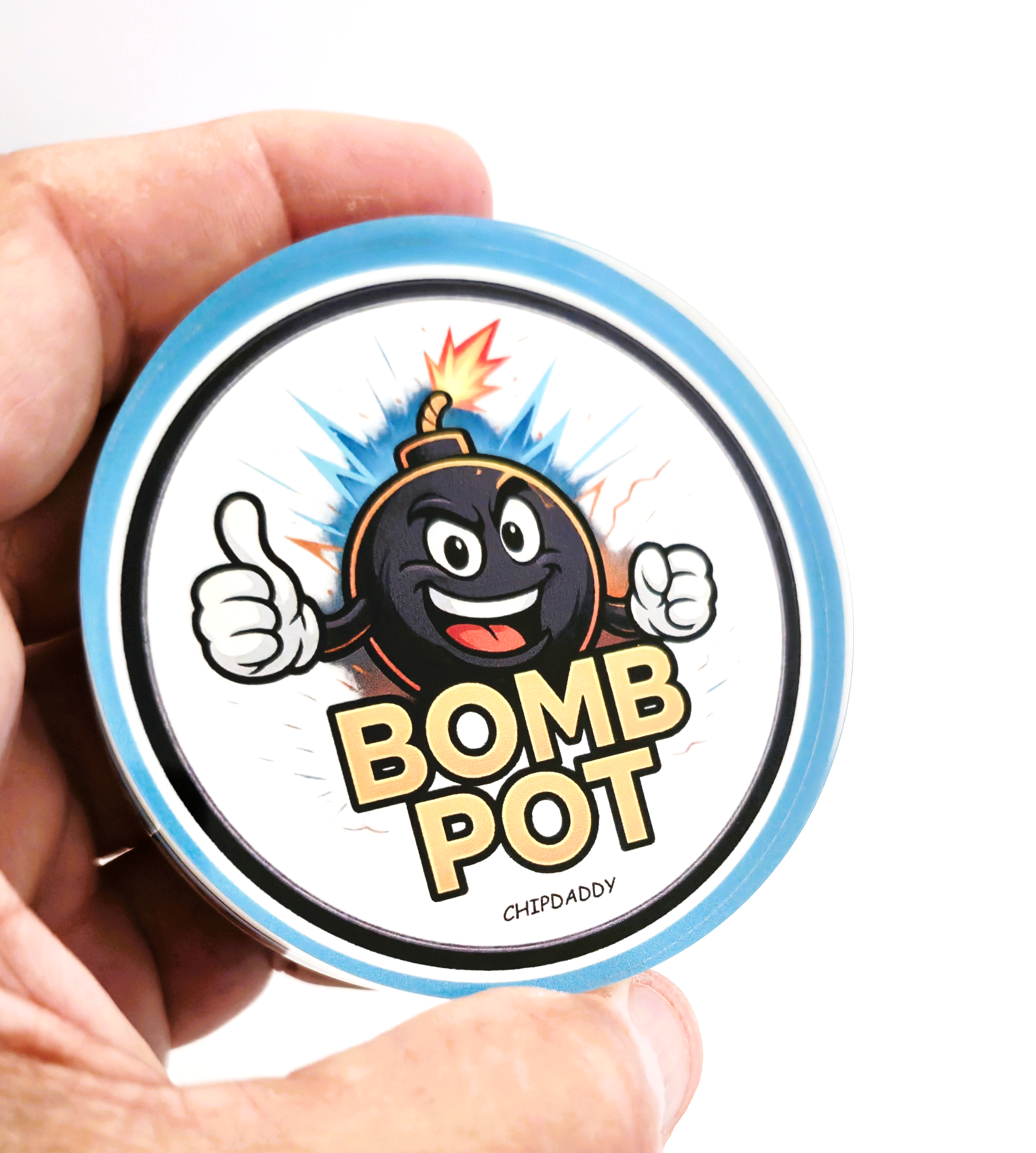 3" Diameter White Acrylic Bomb Pot Button