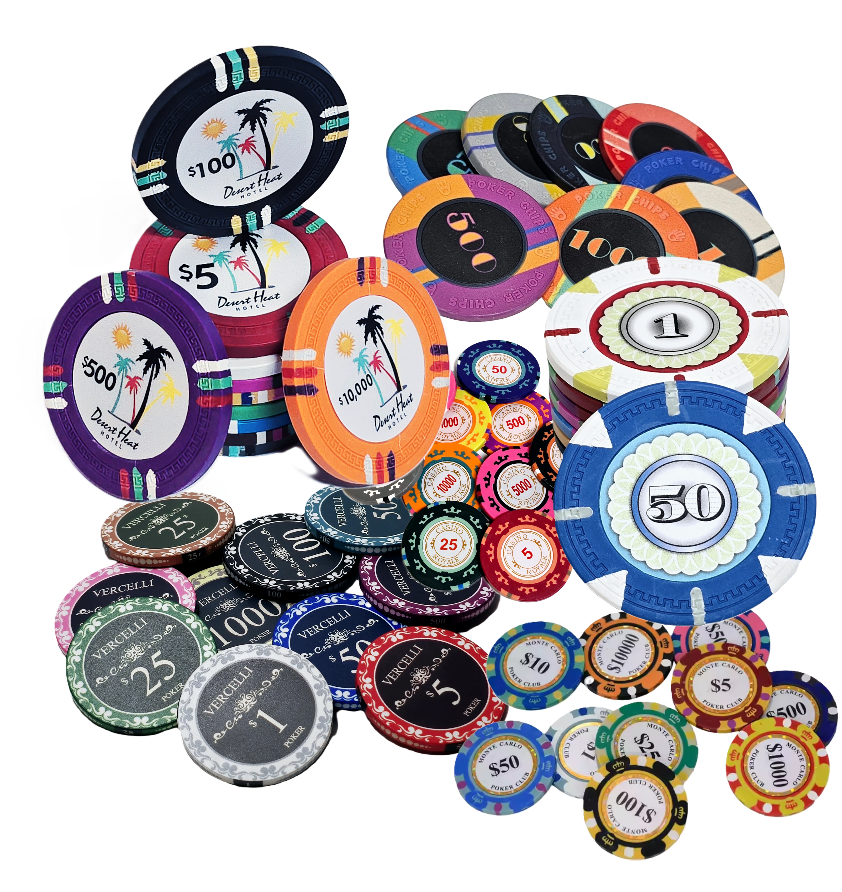 Poker Chip Set Samples