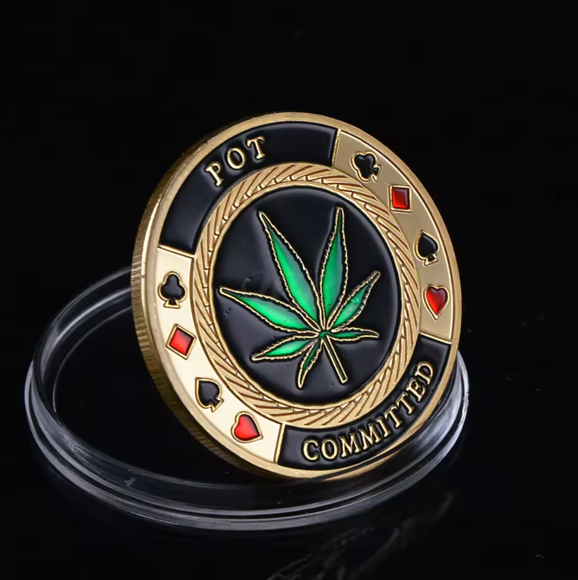 #29 Pot Committed Metal Card Guard (Clear Cover Included)