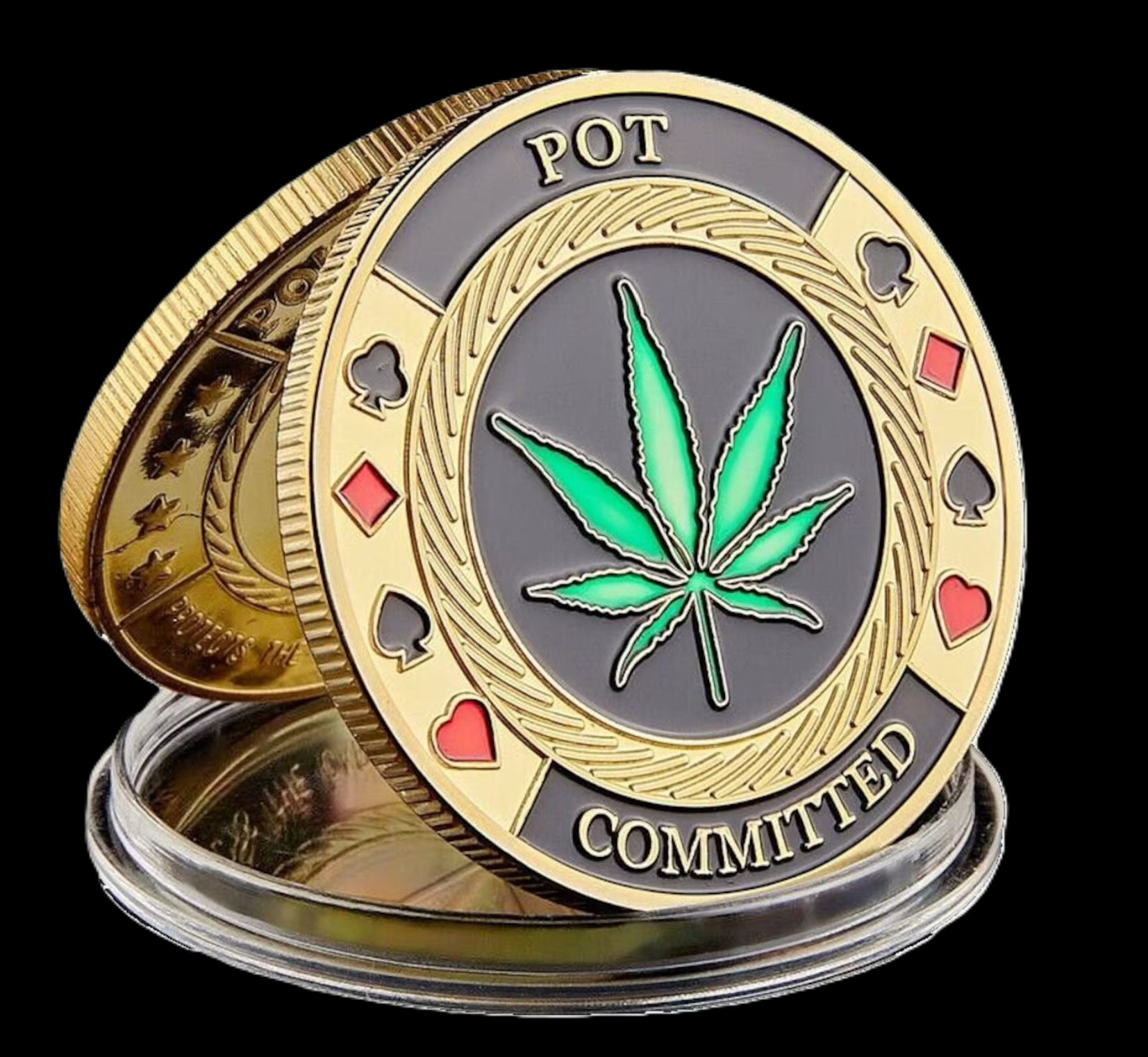 #29 Pot Committed Metal Card Guard (Clear Cover Included)