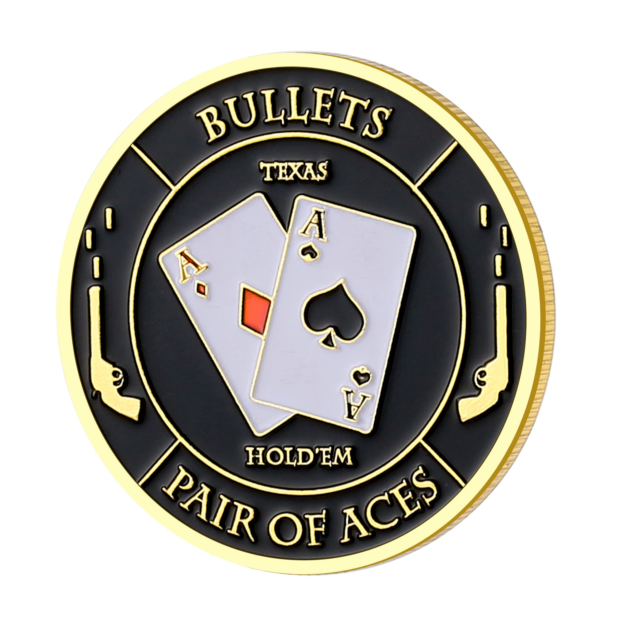 #22 Bullets Black Face Metal Card Guard (Clear Cover Included)