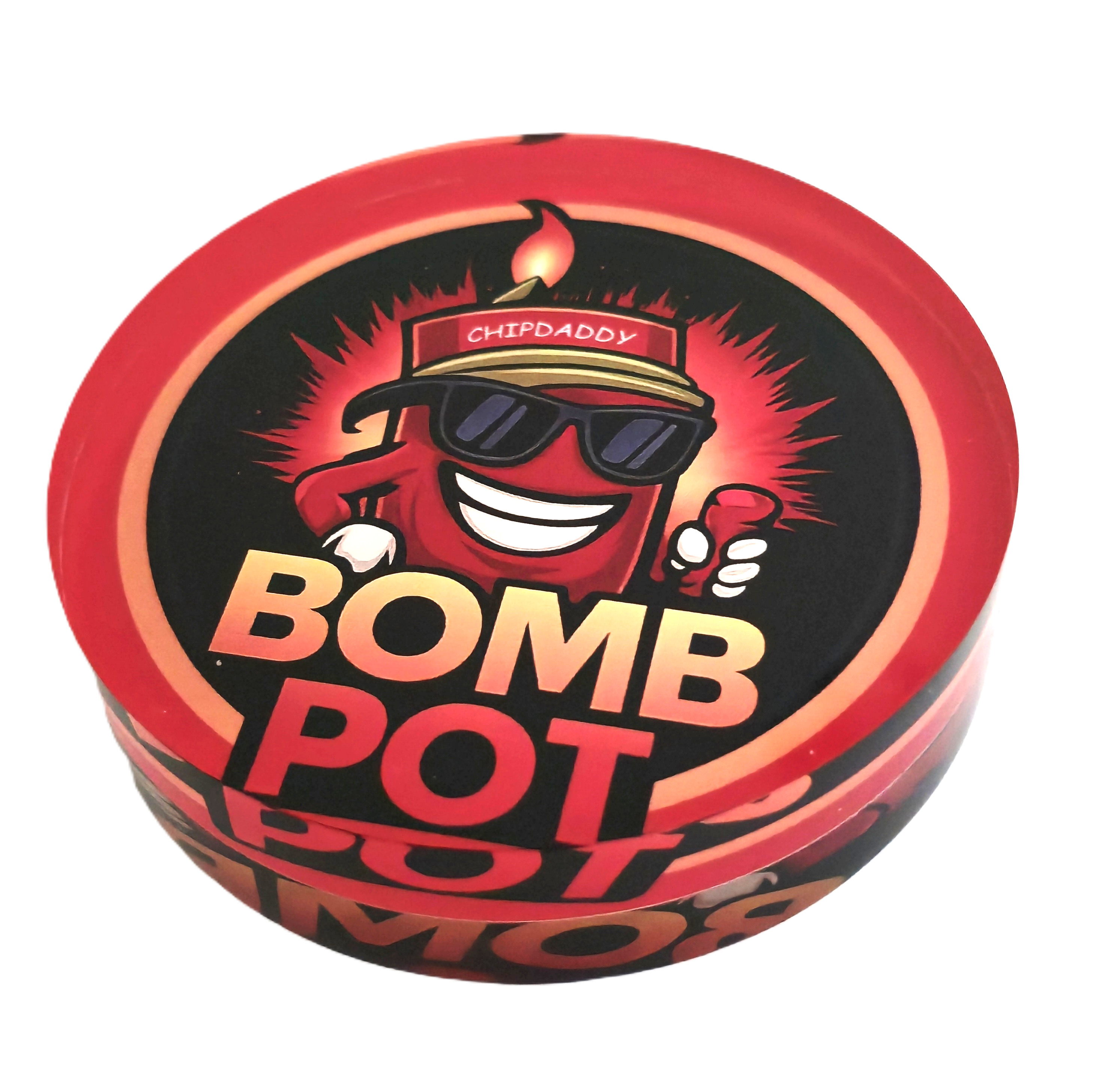 3" Red Acrylic Bomb Pot Button