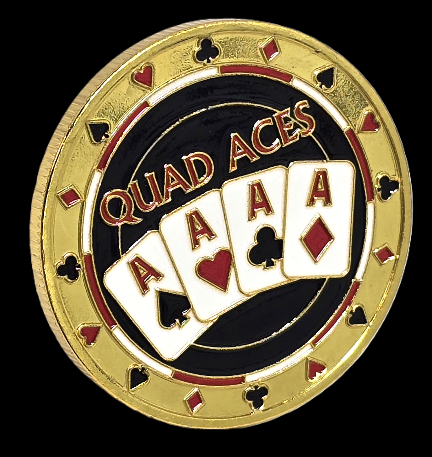 #11 Quad Aces Metal Card Guard (Clear Cover Included)