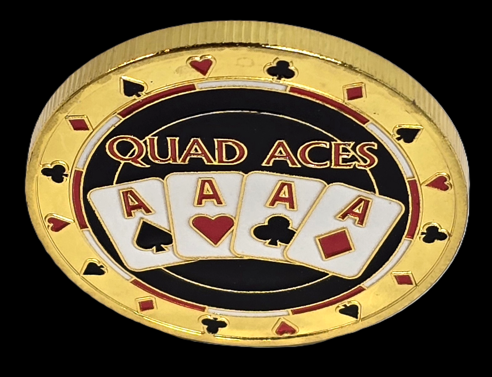 #11 Quad Aces Metal Card Guard (Clear Cover Included)