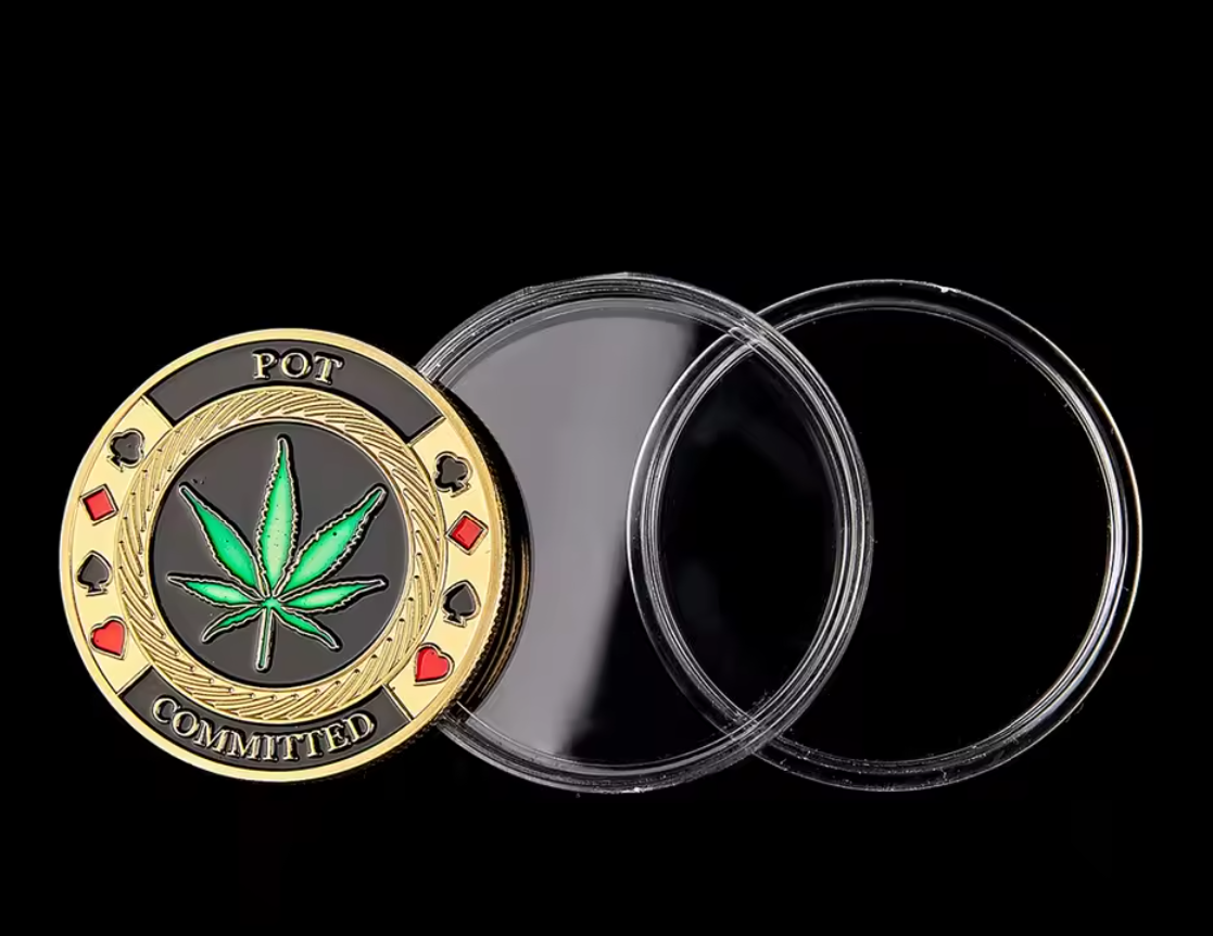 #29 Pot Committed Metal Card Guard (Clear Cover Included)