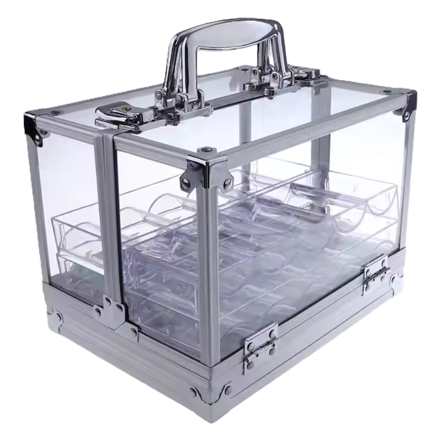 600pc Acrylic Chip Case/With Trays